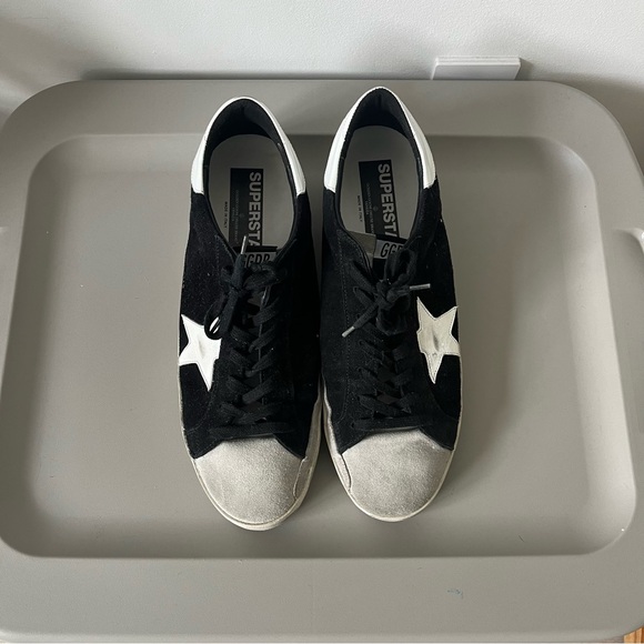 Golden Goose Men’s Superstar Black Ice Low-Top Suede. - Picture 1 of 8